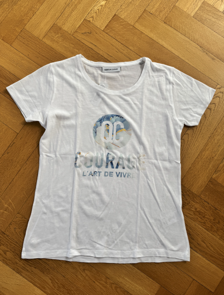 DONDUP T-Shirt in Weiß mit Schriftzug