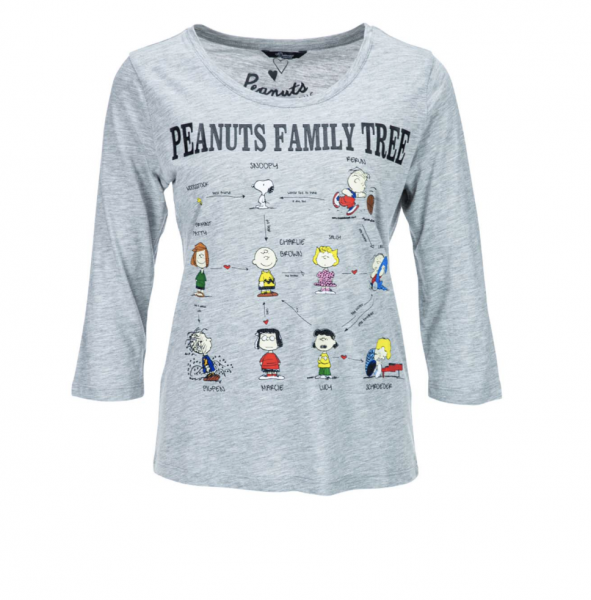 PRINCESS GOES HOLLYWOOD Shirt Peanuts family tree in grau